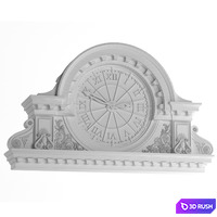 Front street clock 3D Model Vray, Corona