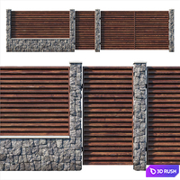 Fence 2 3D Model Vray, Corona