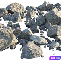Stones 3D Model Vray, Corona