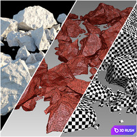 Stones 3D Model Vray, Corona