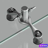 SADEV spider system for glass panels 3D Model Vray, Corona