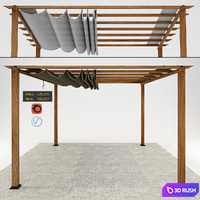 Paragon florence pergola 3D Model Vray, Corona