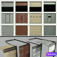 Gates for garage or warehouse 3D Model Vray, Corona