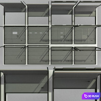 Gates for garage or warehouse 3D Model Vray, Corona
