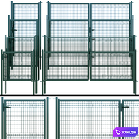 Swing gates, wicket 3D Model Vray, Corona