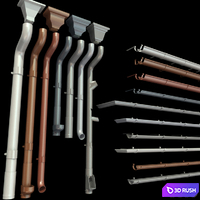 Elements of the drainage system 3D Model Vray, Corona
