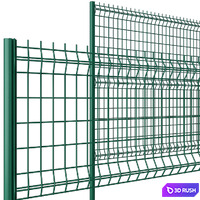 Fence for gates and gates 3D Model Vray, Corona