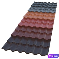 Metal tile FINNERA Ruukki 3D Model Corona