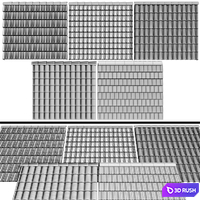 Metal tile and ceramic tile 3D Model Vray