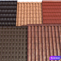 Metal tile and ceramic tile 3D Model Vray
