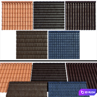 Metal tile and ceramic tile 3D Model Vray