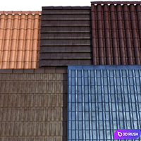 Metal tile and ceramic tile 3D Model Vray
