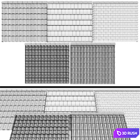 Metal tile and ceramic tile 3D Model Vray