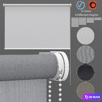 Roller Blinds Set 3 3D Model