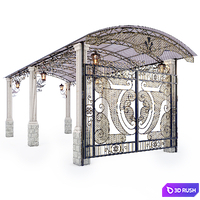 Carport 3D Model Vray, Corona