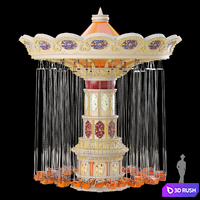 Attraction. Carousel 3D Model Corona