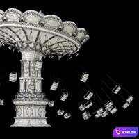 Attraction. Carousel 3D Model Corona