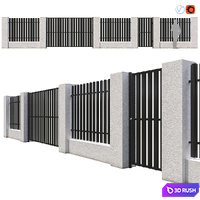 Fence_02 3D Model Vray, Corona