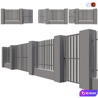 Fence_02 3D Model Vray, Corona