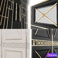 Set of author's metal hinged gates 3D Model Corona