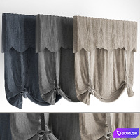 Roman blinds 20 3D Model Vray