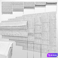 Roman Blind 1 3D Model Vray, Corona