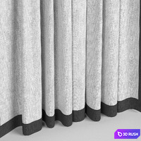 Curtains with roman. 3D Model Vray, Corona