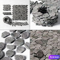Rock Stone paving wall road / Rocky Stone for paving road walls 3D Model Vray