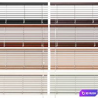 Wooden Blinds And Windows 3D Model Vray, Corona
