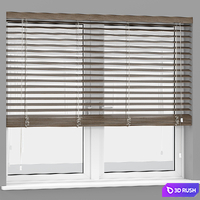 Blinds Wooden 3D Model Vray, Corona