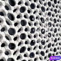 Bionica decorative facade 3D Model Vray
