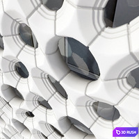 Bionica decorative facade 3D Model Vray