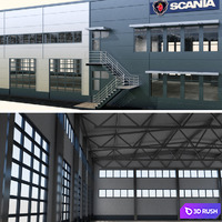 Service box for Scania trucks 3D Model Vray, Corona