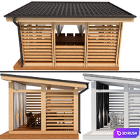 Arbor in a modern style 3D Model Vray, Corona