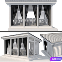 Arbor in a modern style 3D Model Vray, Corona