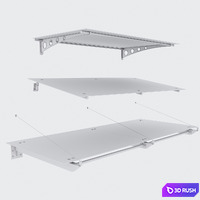 Glass canopy 3D Model Corona