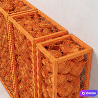 Gabion medium rock stone 3D Model Vray