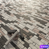 Paving brick clincer 3D Model Vray