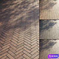 Brick paving slabs Type 3 3D Model Vray, Corona