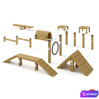 EQUIPMENT FOR THE DOG PARK 3D Model
