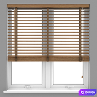 Wood Blinds Venetian 2 (120cm) 3D Model Vray, Corona