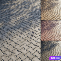 Paving 3D Model Vray, Corona