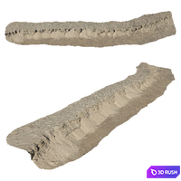 Sandy cliff 3D Model Vray
