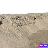 Sandy cliff 3D Model Vray