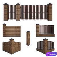 Fencing 3D Model Vray