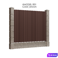 Fence-model_01 3D Model Vray, Corona