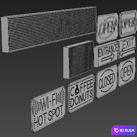 LED display modules. Set 04 3D Model Vray, Corona