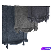 Roman blinds 14 3D Model Vray
