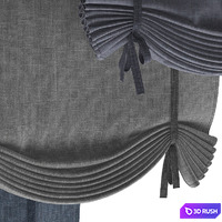 Roman blinds 14 3D Model Vray