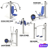 KOMPAN. Street fitness 3D Model